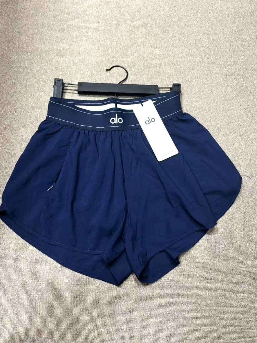 Brand new Alo High Waist Match Point Shorts in Navy a hot favorite🔥 - Picture 2 of 12